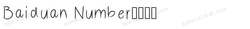 Baiduan Number字体转换